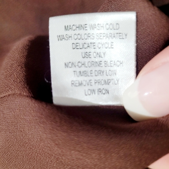 NorthStyle Women's Boho Paisley Blouse Size 6 Brown Multicolor Long Sleeve Top - Picture 11 of 11